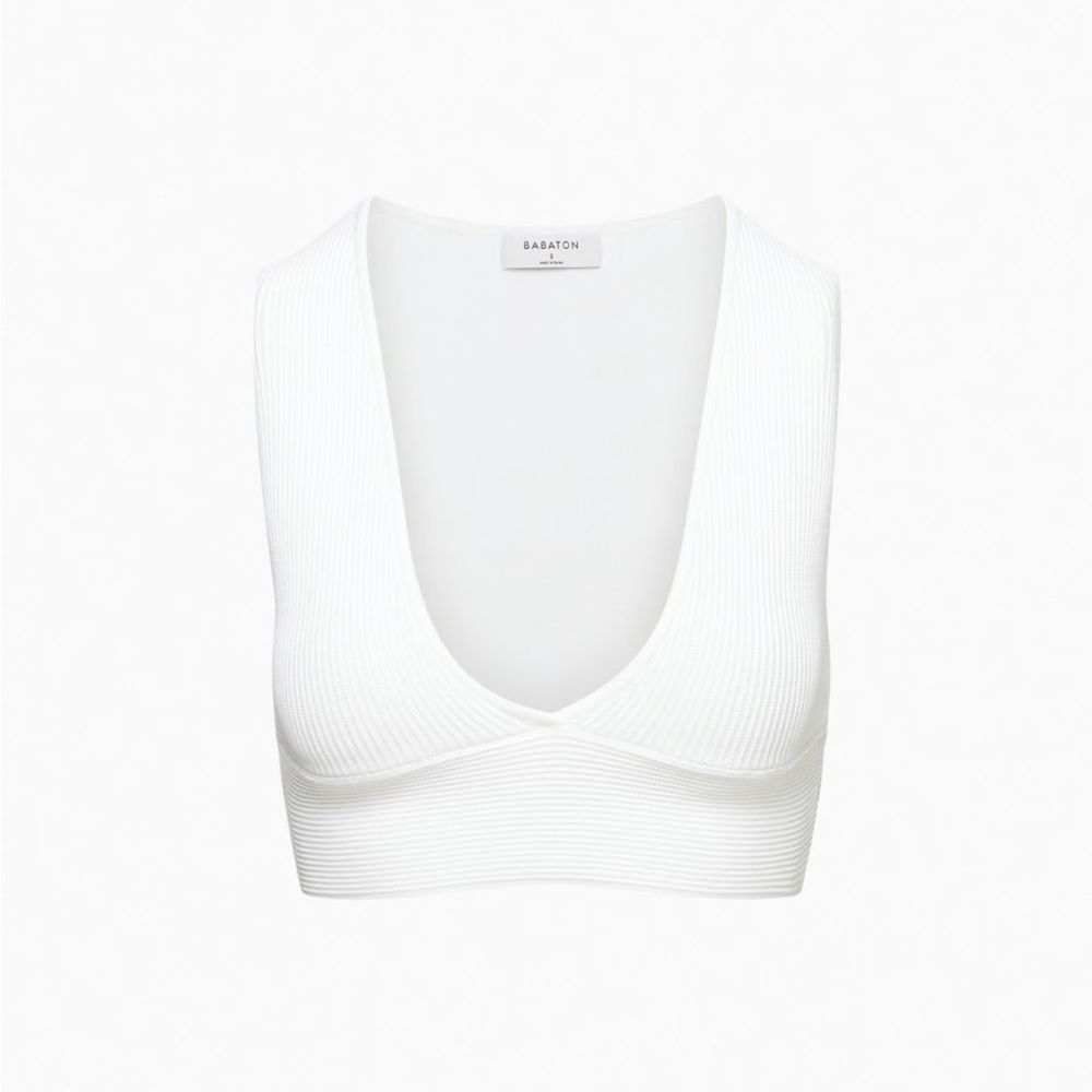 Aritzia Babaton Sculpt Knit Deep V Tank
